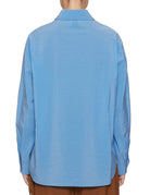 camicia organza di lana celeste - alysi - camicia manica lunga