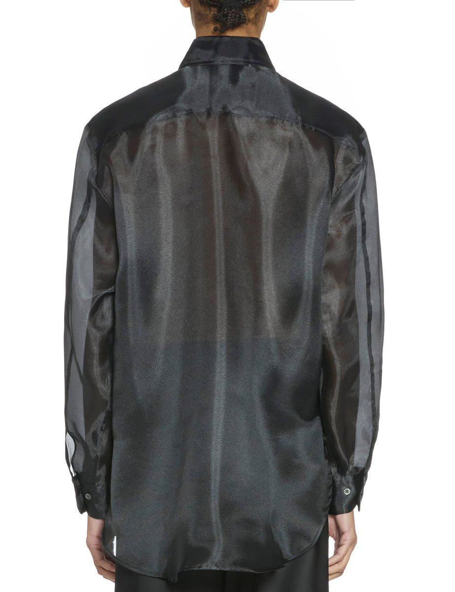 camicia organza over nero - blufrida - camicia manica lunga