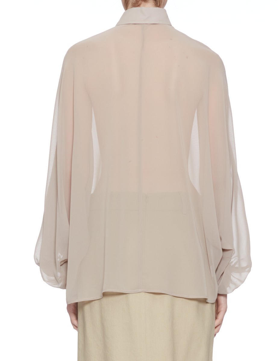 camicia over chiffon pietra - blufrida - camicia manica lunga