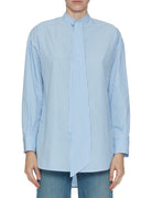 camicia over cravatta riga bianco azzurro - mazzarelli - camicia manica lunga