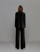 camicia plisse velvet nero - Frida SRL