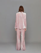 camicia plisse velvet rose - Frida SRL