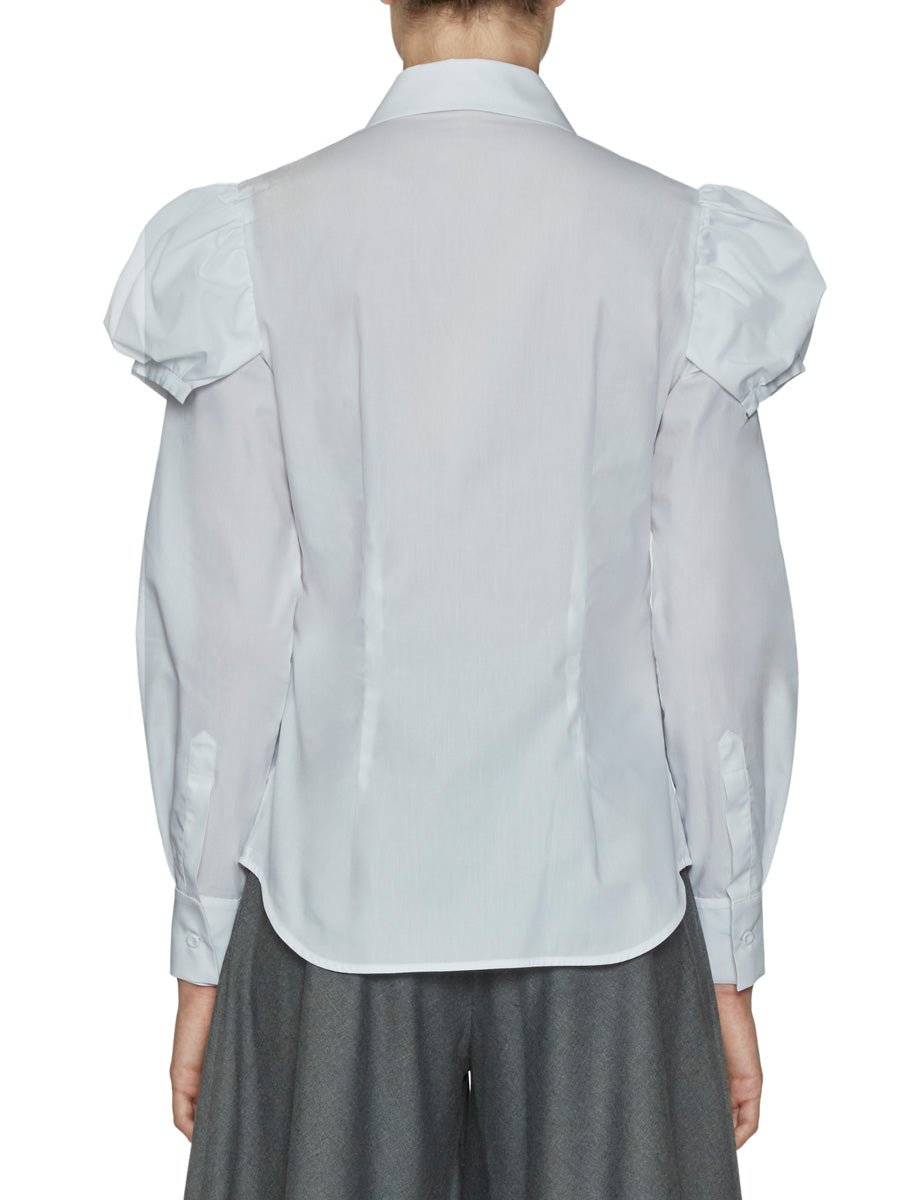 camicia regular intarsio micro bianco - vivetta - camicia manica lunga