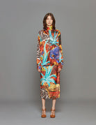 camicia stampa etnica multicolor - stella jean - camicia manica lunga