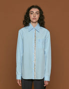 camicia swarovski azzurro - Frida SRL