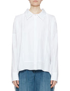 camicia tom plastron pizzo white - jejia - camicia manica lunga