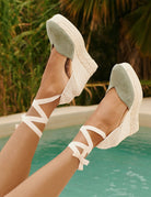 campesina zeppa sage - maneb� - sandalo tacco