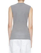 canotta crepe jersey punto luce grigio - alysi - canotta