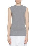 canotta crepe jersey punto luce grigio - alysi - canotta