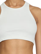 canotta cropped cotone white - Frida SRL