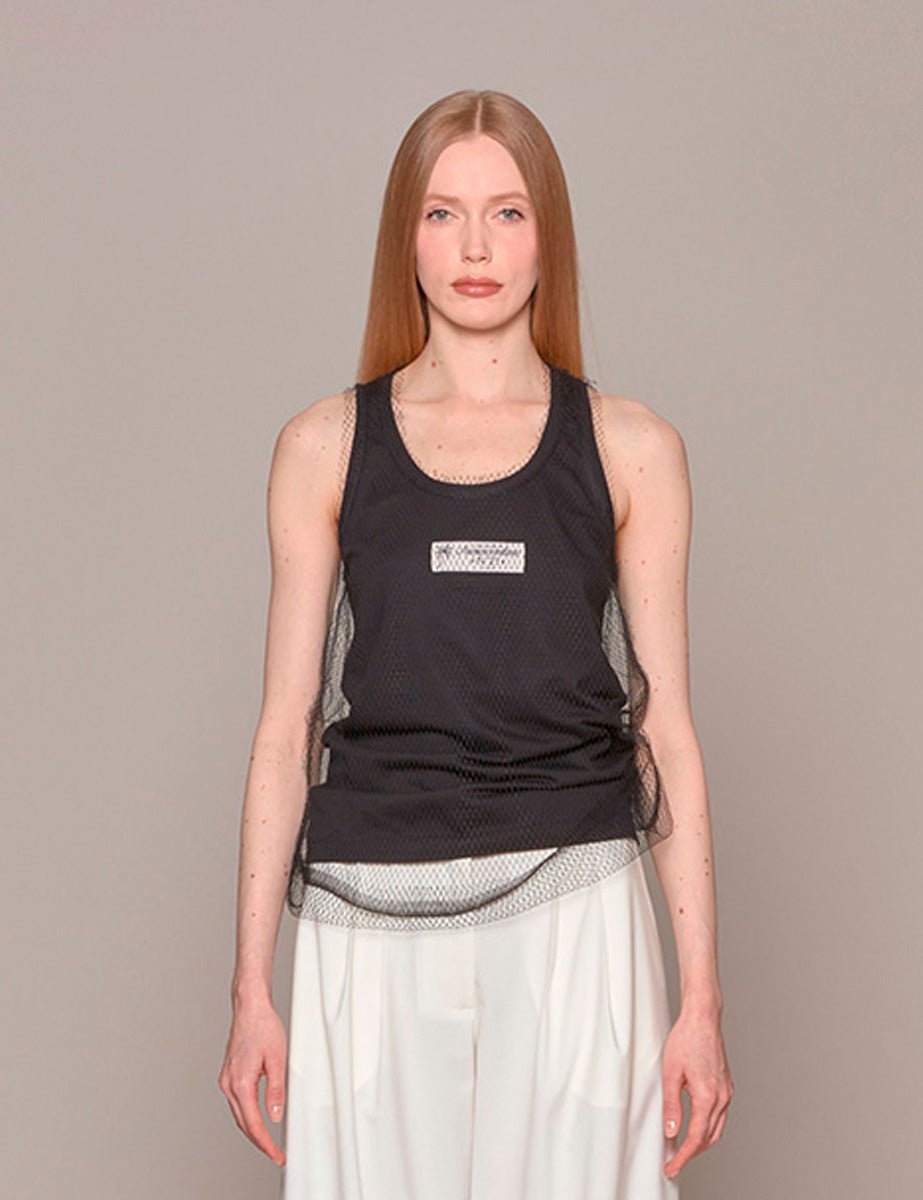 canotta jersey rete nero - n21 alessandro dell'acqua - canotta