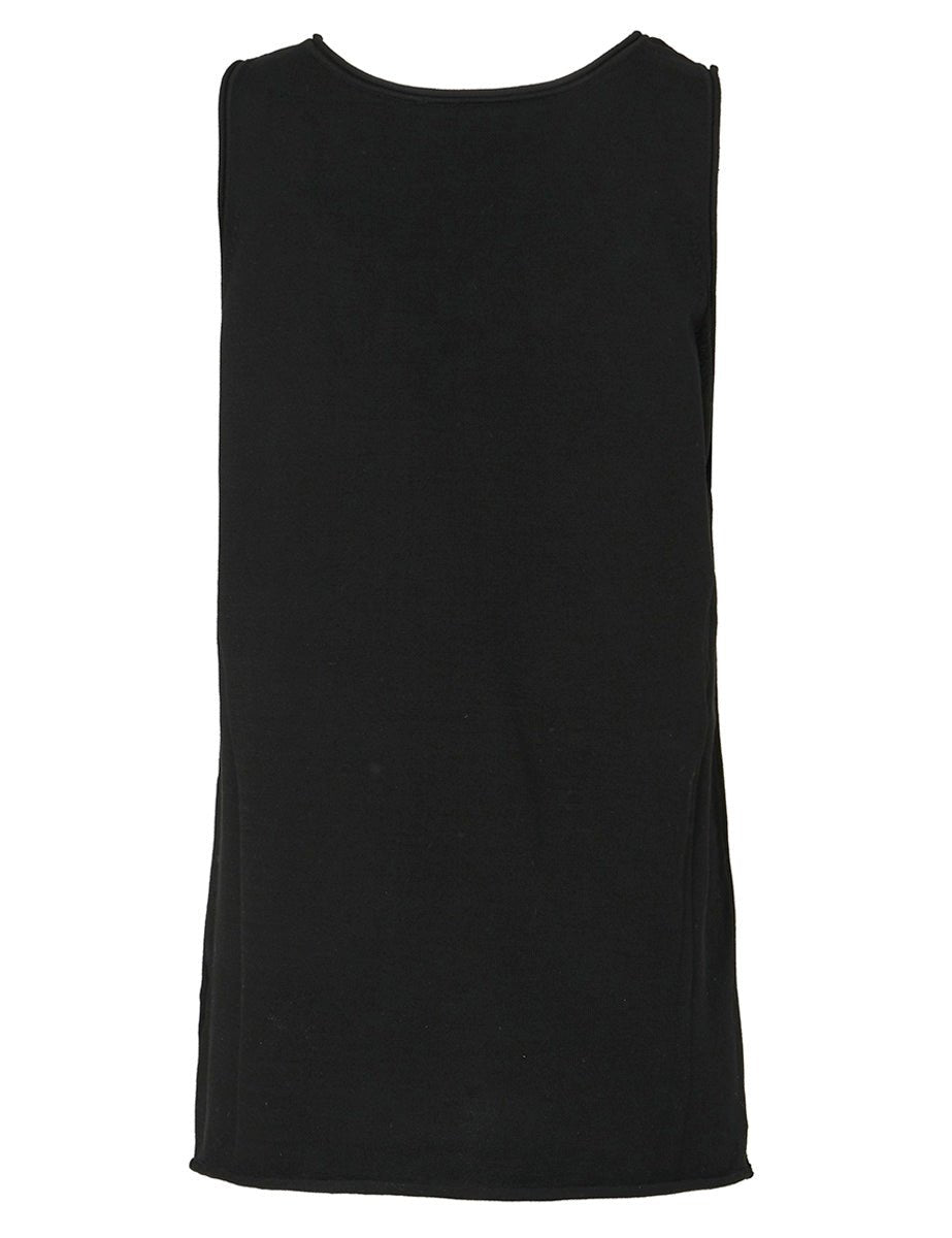 canotta maglia over cotone nero - Frida SRL