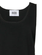 canotta maglia over cotone nero - Frida SRL