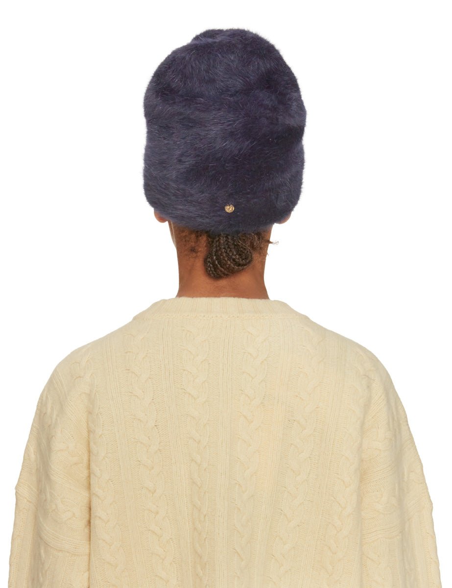cappello angora lana blu notte - yesey - cappello