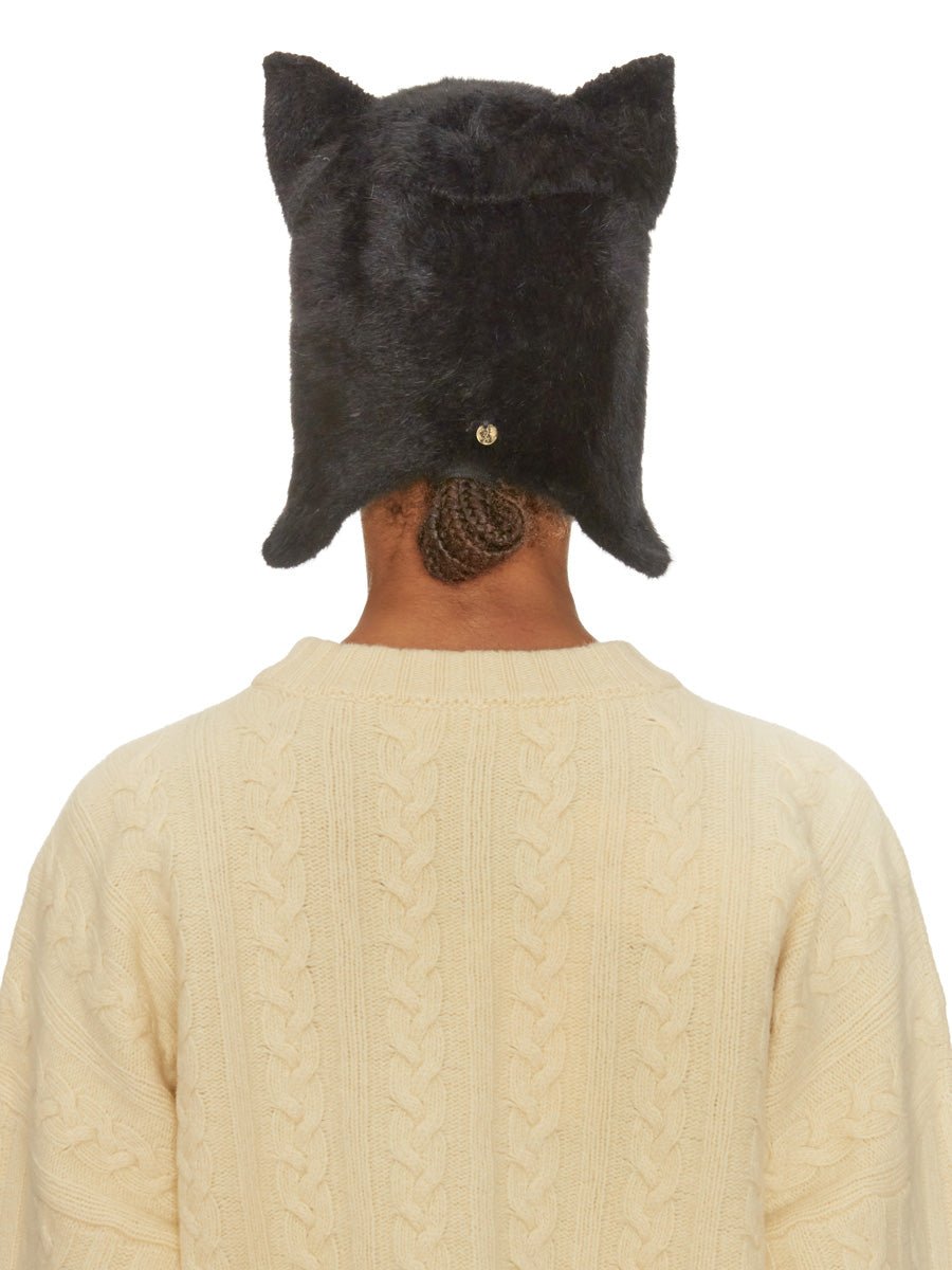 cappello angora lana gatto nero - yesey - cappello