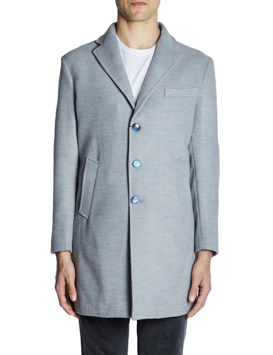 cappotto baronetto monopetto grigio - blufrida - cappotto
