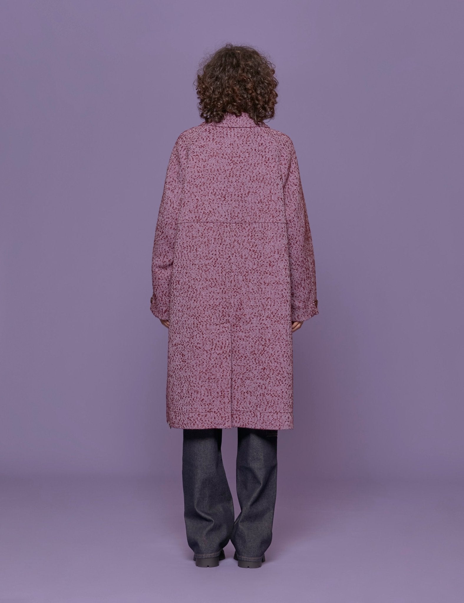 cappotto boucle bordeaux - t_coat - cappotto