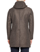 cappotto cappuccio pettorina felpa moro - bob - cappotto