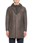 cappotto cappuccio pettorina felpa moro - bob - cappotto