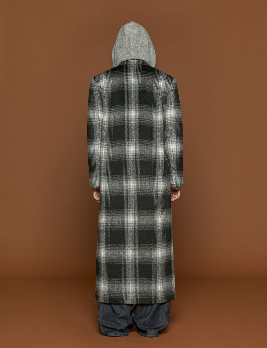 cappotto checks grigio nero - n21 alessandro dell'acqua - cappotto