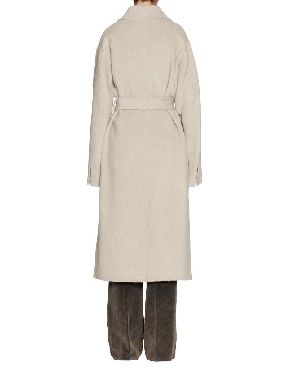 cappotto cintura beige - blufrida - cappotto