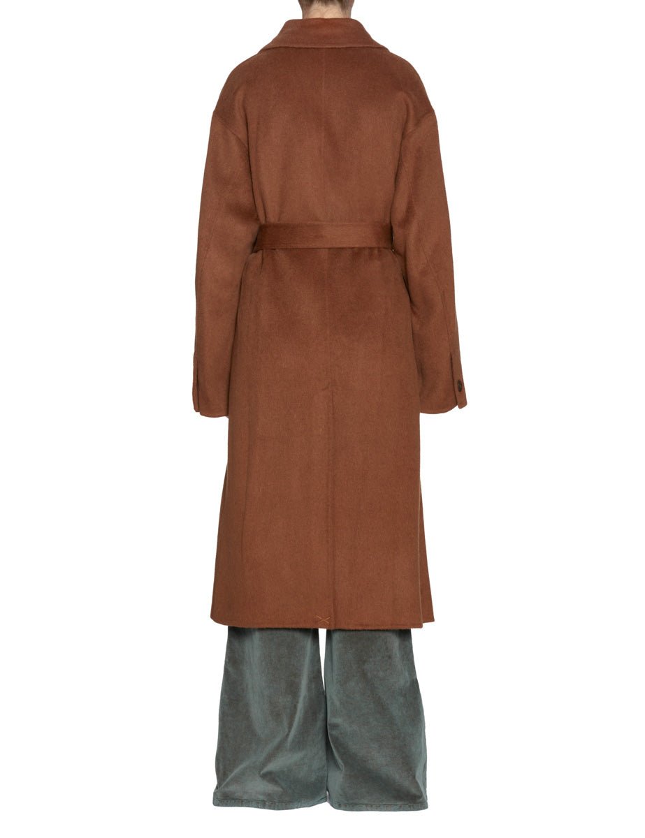cappotto cintura tabacco - blufrida - cappotto