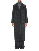 cappotto collo ampio antracite - roberto collina - cappotto