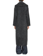 cappotto collo ampio antracite - roberto collina - cappotto