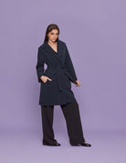 cappotto crepe blu - Frida SRL
