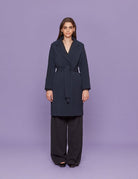 cappotto crepe blu - Frida SRL