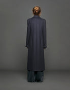 cappotto doppio petto lungo blu - Frida SRL