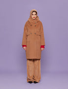 cappotto doppiopetto camel - blufrida - cappotto