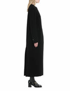 cappotto doppiopetto collo tondo nero - n21 alessandro dell'acqua - cappotto