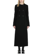 cappotto doppiopetto collo tondo nero - n21 alessandro dell'acqua - cappotto