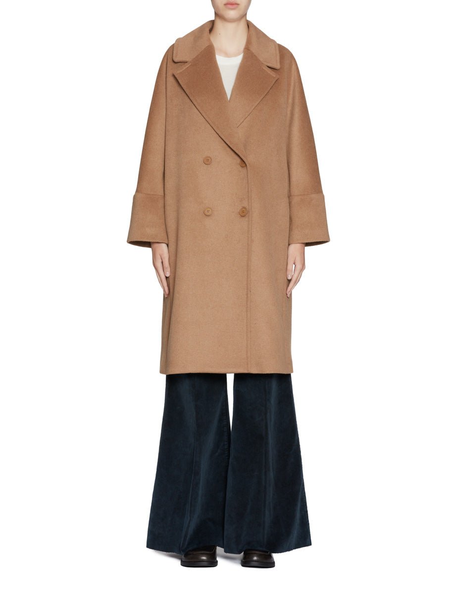 cappotto doppiopetto misto lana cammello - blufrida - cappotto