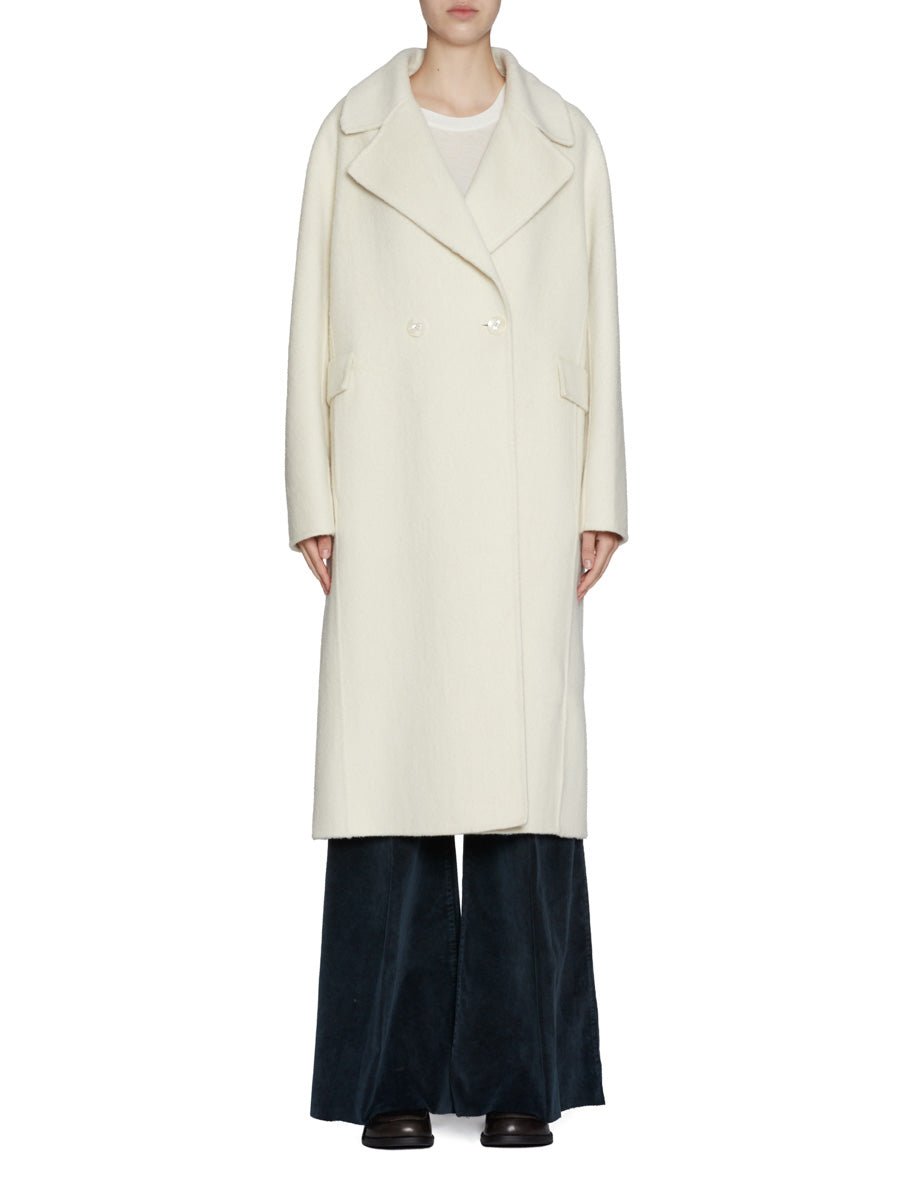cappotto doppiopetto panna - blufrida - cappotto