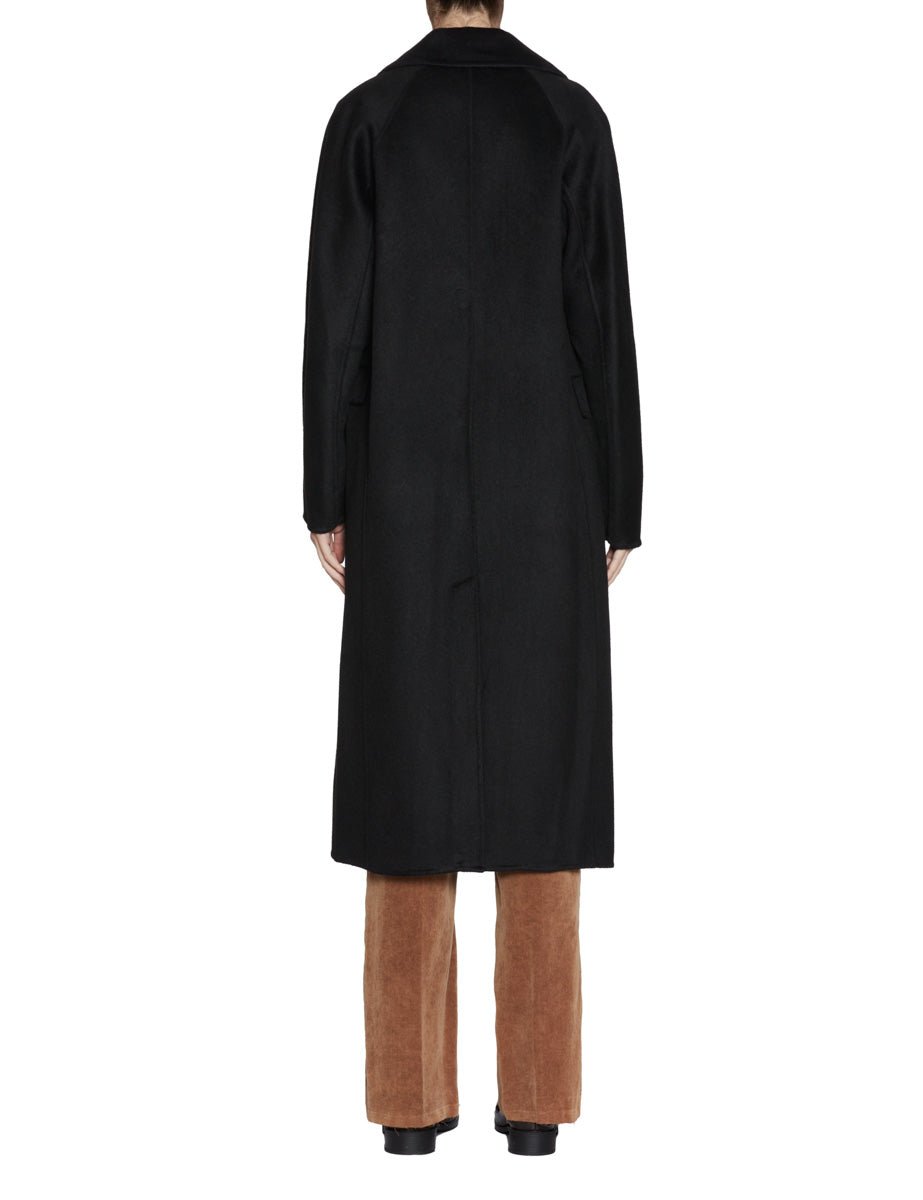cappotto double doppiopetto nero - blufrida - cappotto