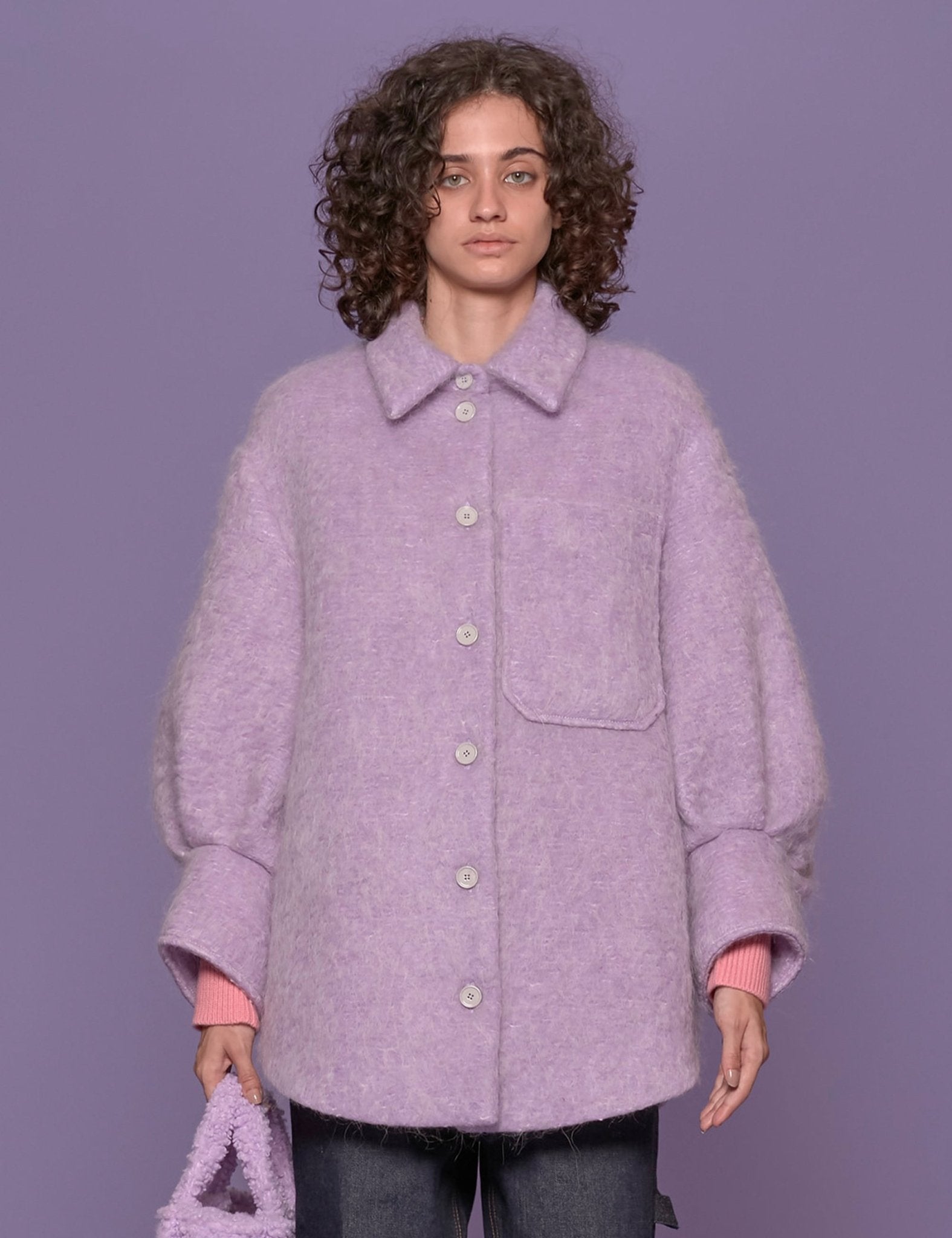 cappotto furry lilla - t_coat - cappotto