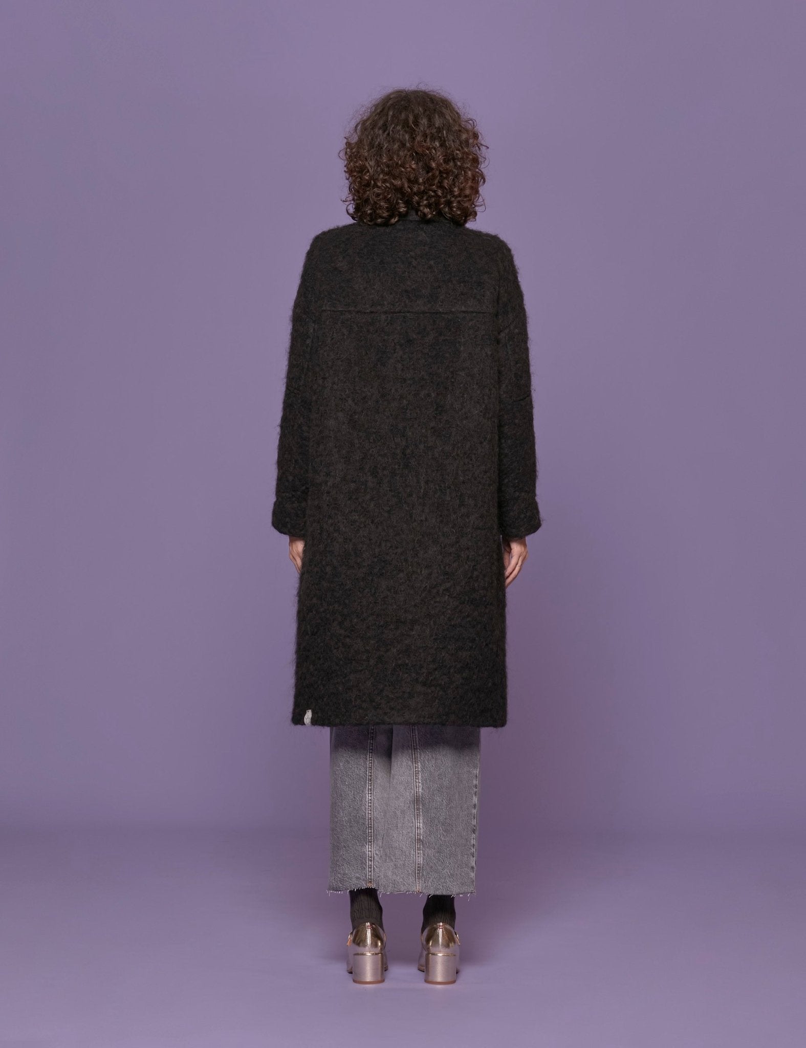 cappotto furry nero - t_coat - cappotto