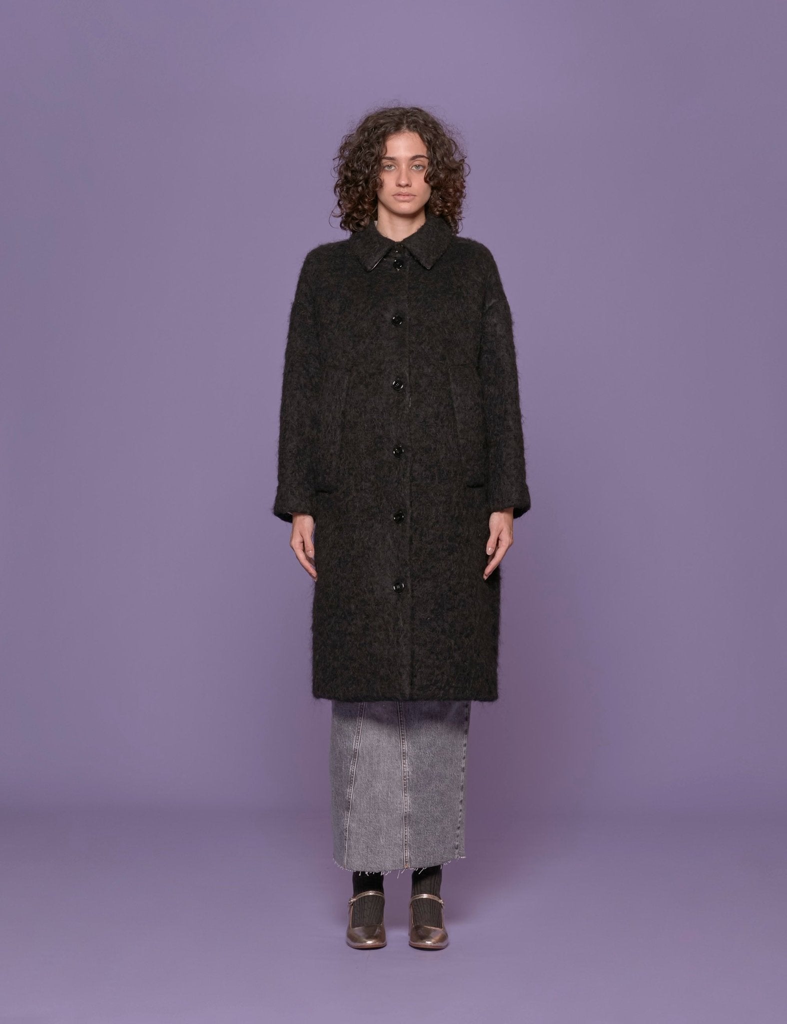 cappotto furry nero - t_coat - cappotto