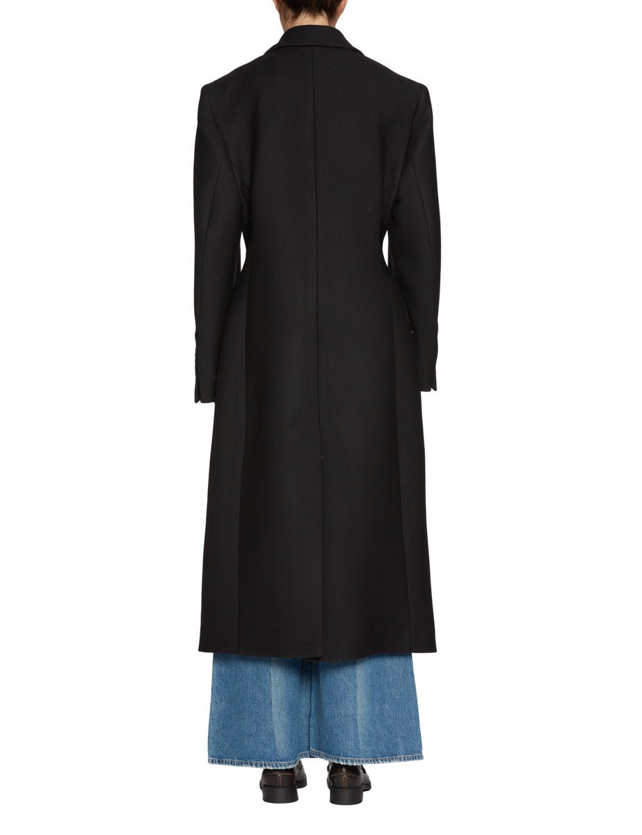 cappotto hourglass lana black - rohe - cappotto