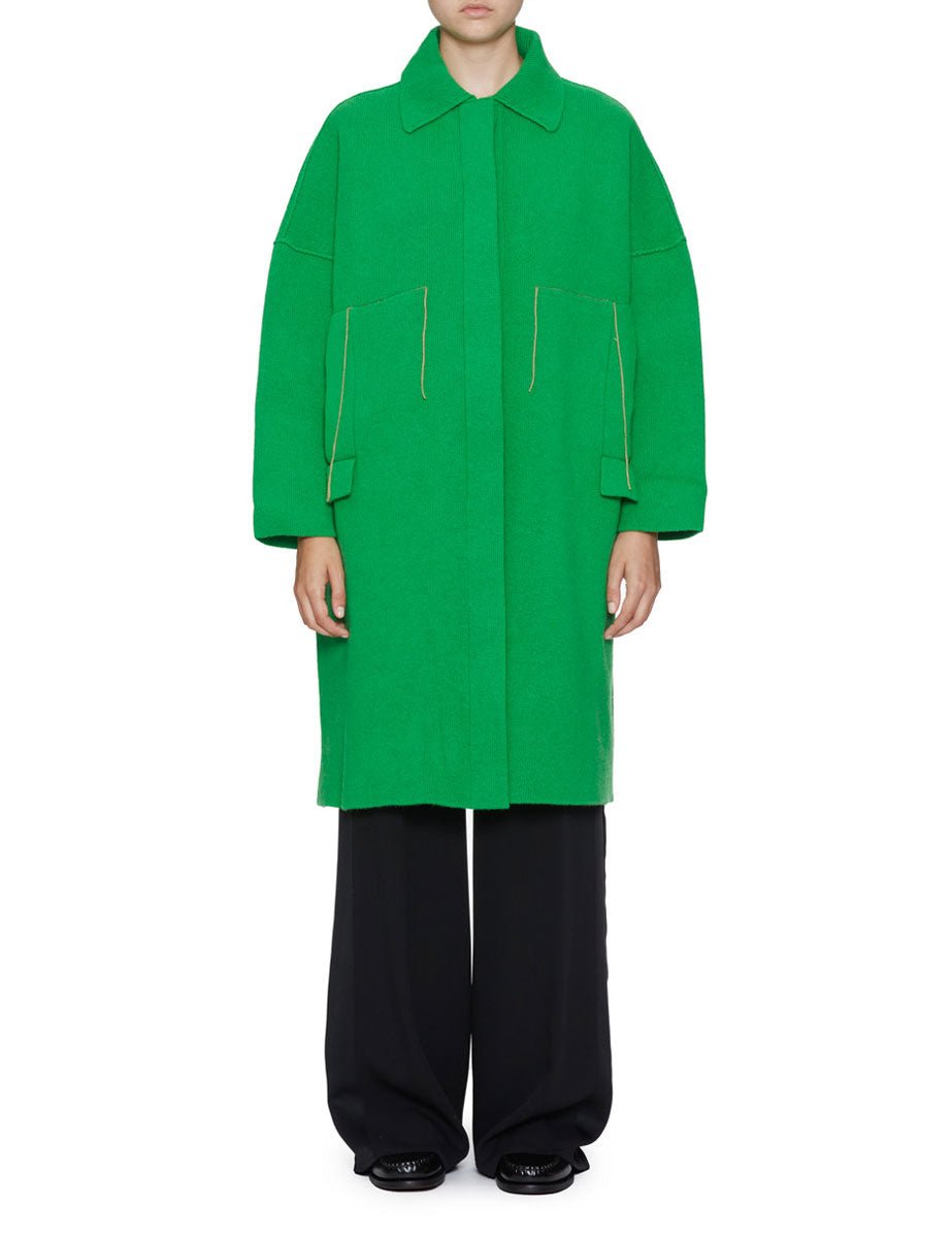 cappotto in maglia erba - jei-o - cappotto