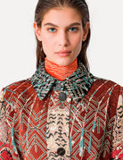 cappotto jaquard fantasia multicolor - forte forte - cappotto