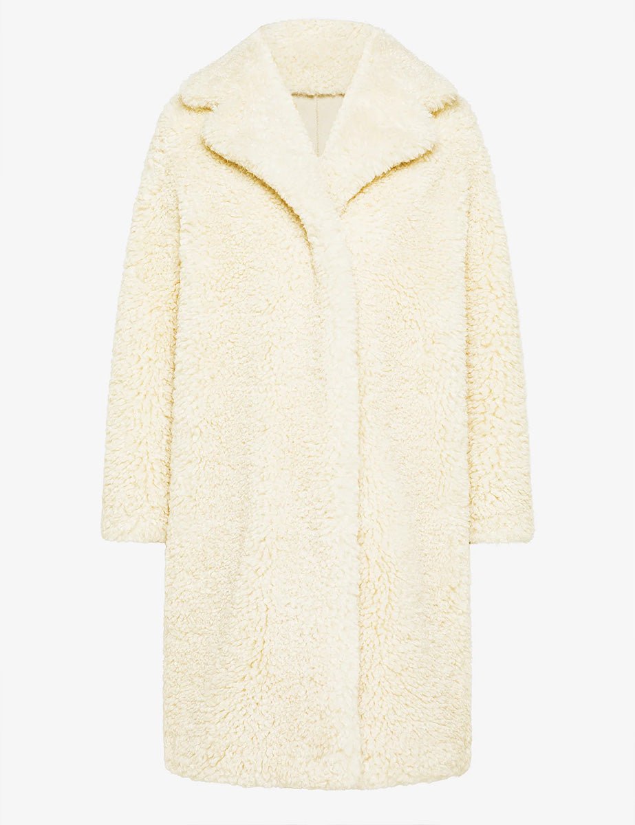 cappotto lamb coat teddy cream - rrd - cappotto