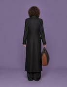 cappotto lungo slim nero - Frida SRL