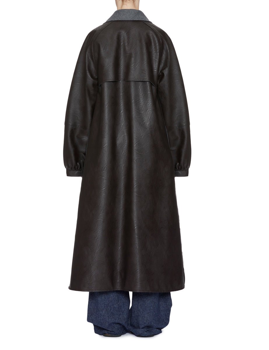 cappotto maggie ecoleather moro - jejia - cappotto