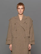 cappotto maglia doppiopetto noce - jei - o - cappotto