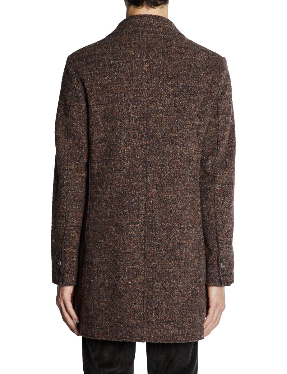 cappotto monopetto boucle bordeaux - bob - cappotto