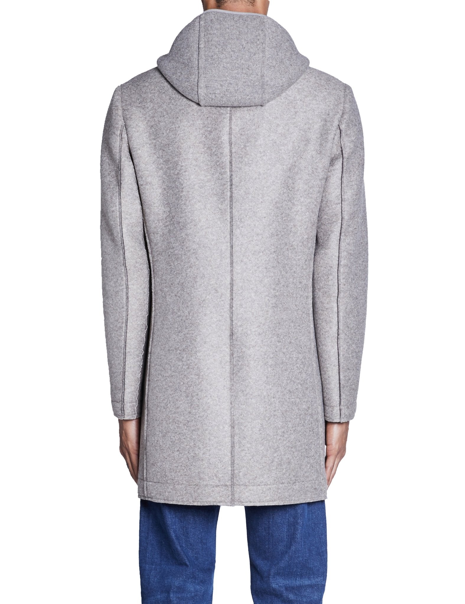 cappotto monopetto maglia cenere - bob - cappotto