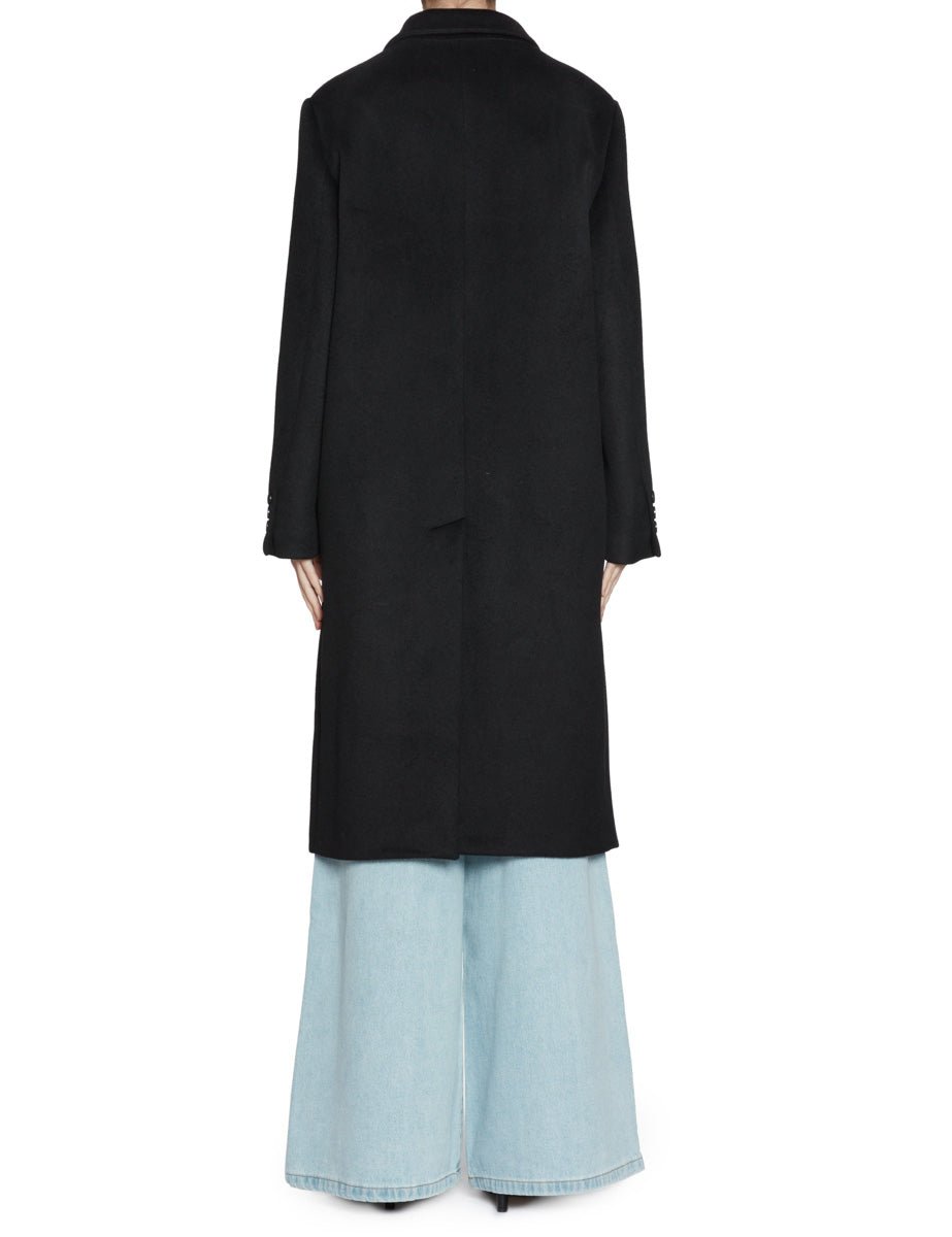 cappotto monopetto nero - blufrida - cappotto